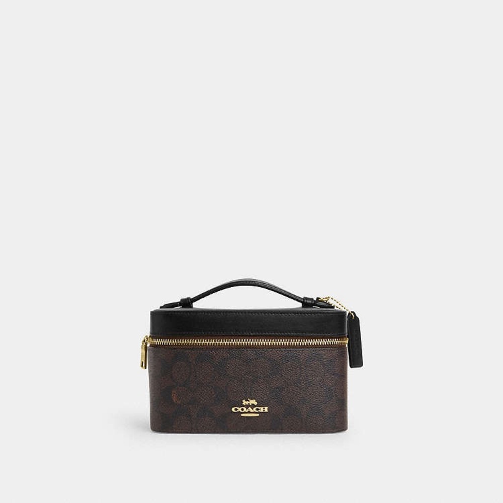🤎🖤COACH~Cosmetic Case In Signature Canvas - Picture 2 of 6